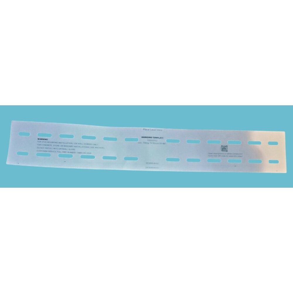 Onn Tilting TV Mount Hanging Template For 50 to 86 inch Installation Level Guide